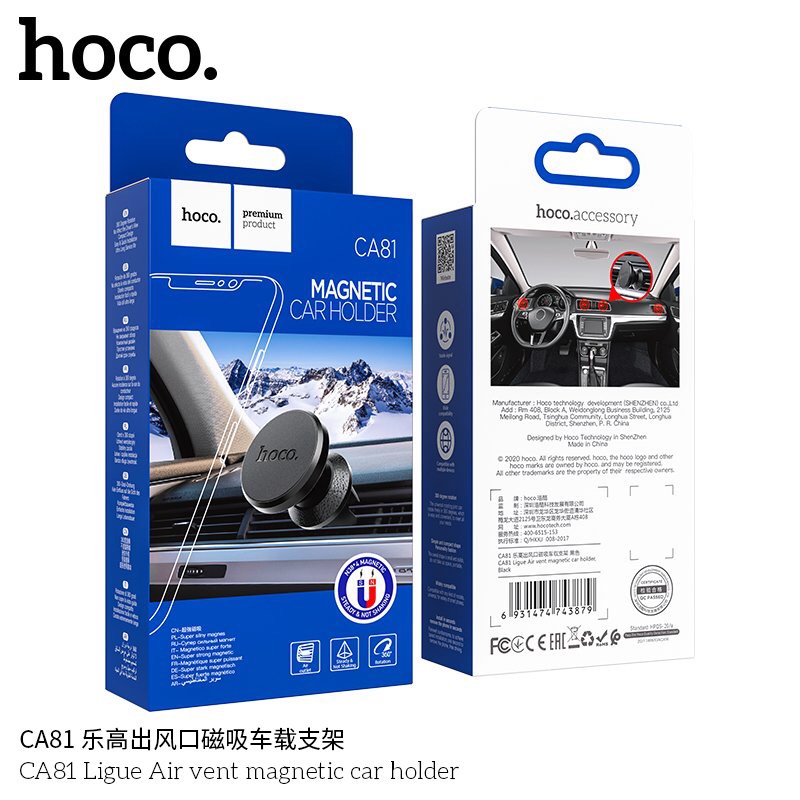  kẹp điện thoại vào cửa điều hòa xe hơi hoco ca81