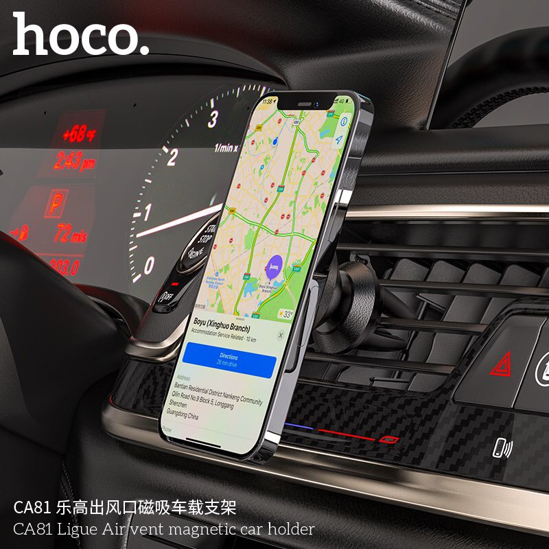  kẹp điện thoại vào cửa điều hòa xe hơi hoco ca81