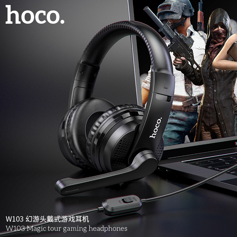 tai dây headphone hoco w103 cool tour gaming